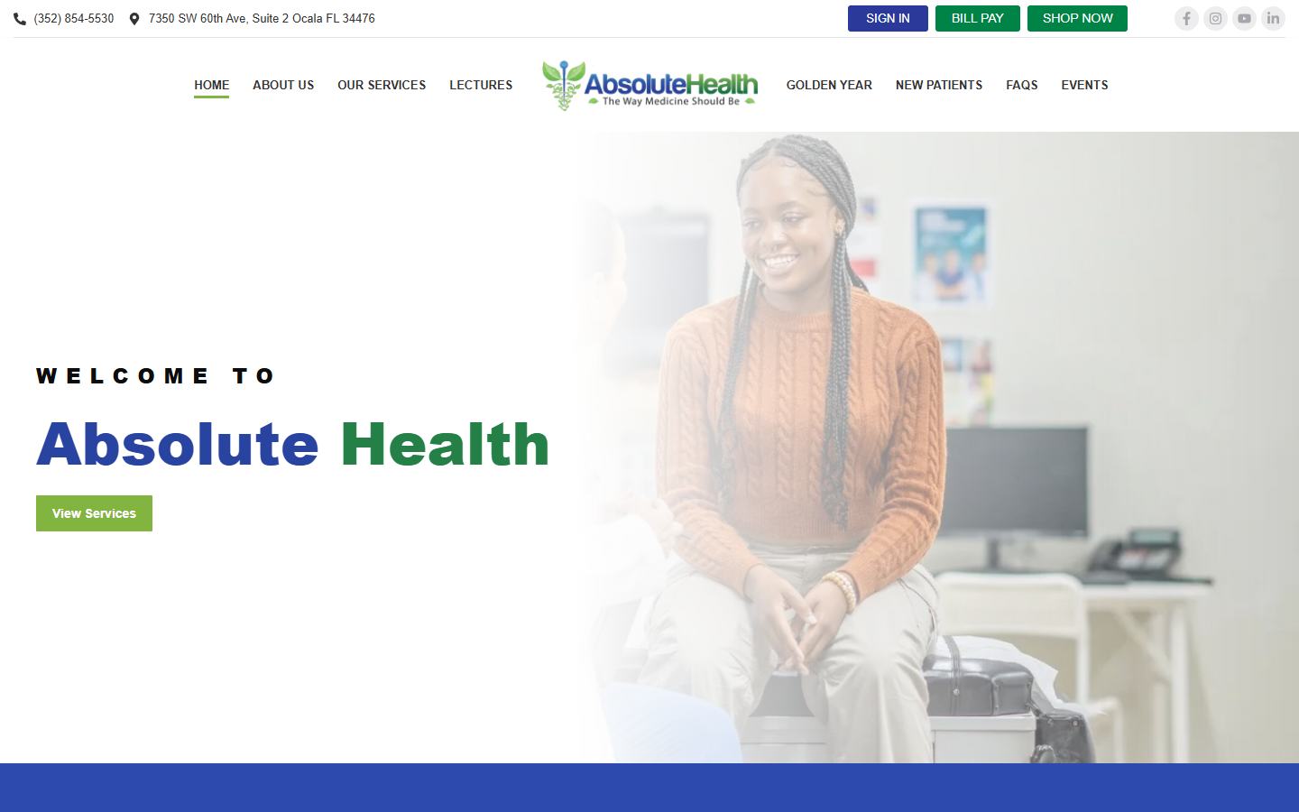 Absolute Health Ocala website screenshot