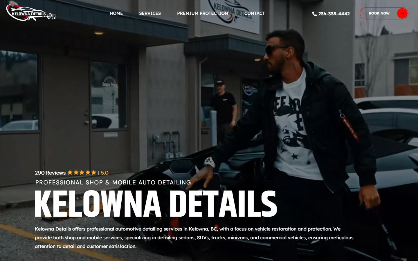 Kelowna Details website screenshot