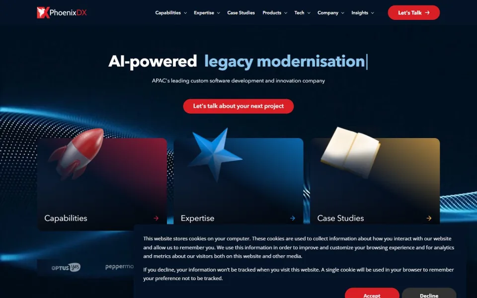 PhoenixDX website project preview