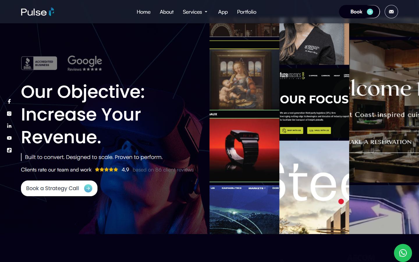 Pulse Marketing website screenshot