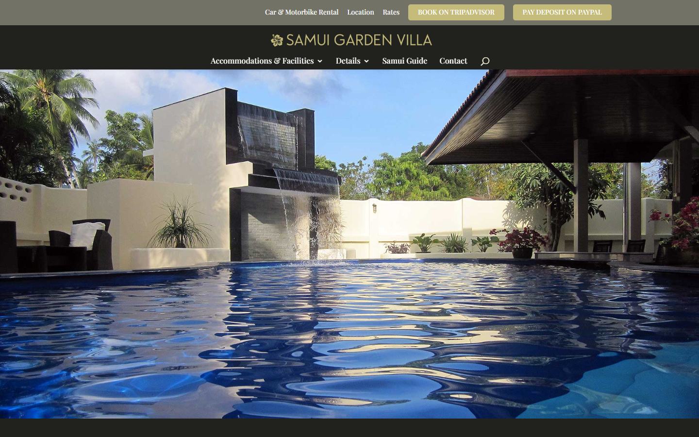 Samui Garden Villa website screenshot
