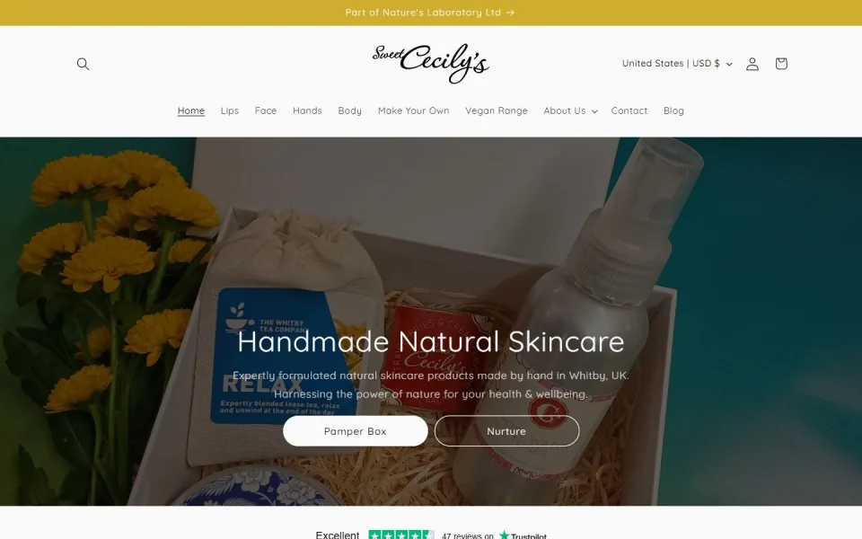 Sweet Cecily's website project preview